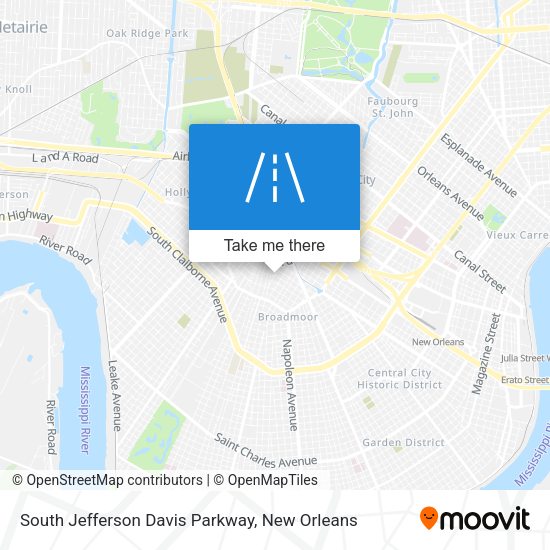 Mapa de South Jefferson Davis Parkway