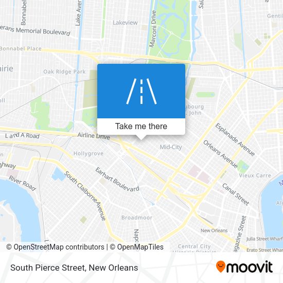 South Pierce Street map