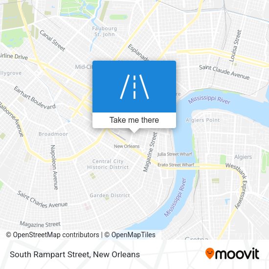 South Rampart Street map