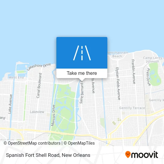 Spanish Fort Shell Road map