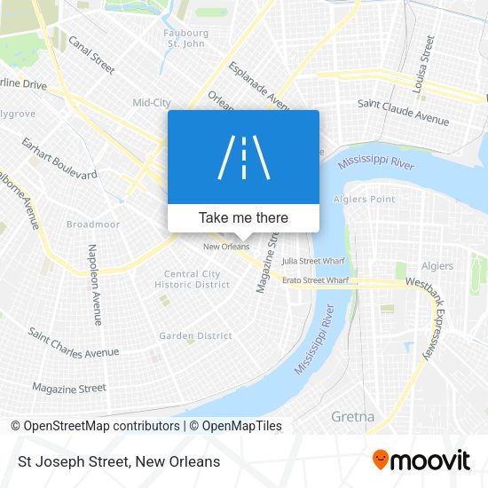 St Joseph Street map