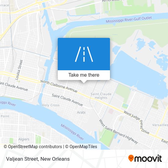Mapa de Valjean Street