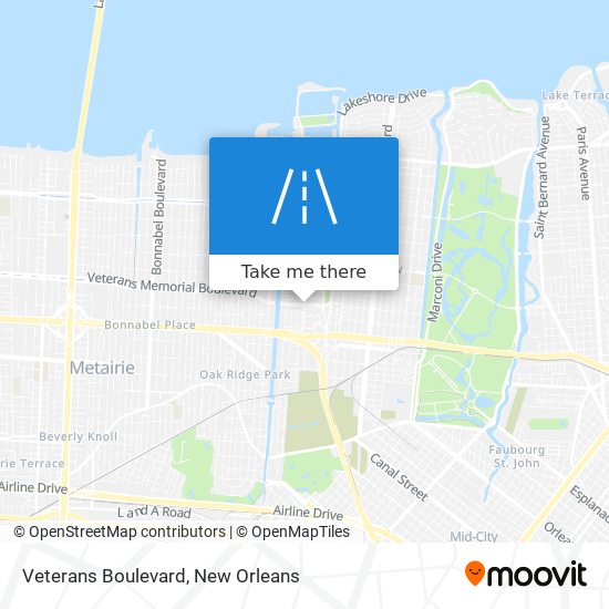 Veterans Boulevard map