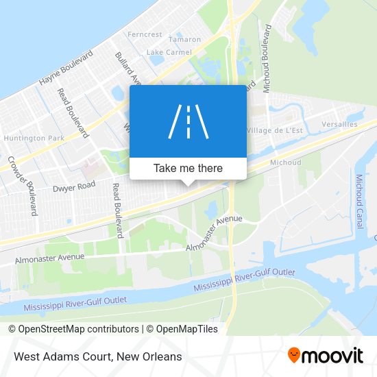 West Adams Court map