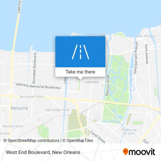 West End Boulevard map