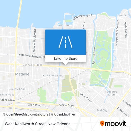 Mapa de West Kenilworth Street