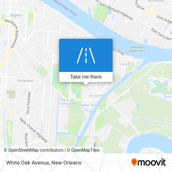 White Oak Avenue map