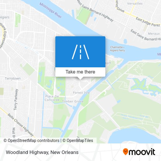 Mapa de Woodland Highway