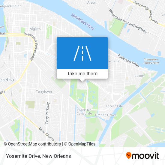 Mapa de Yosemite Drive