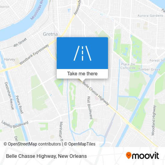 Belle Chasse Highway map
