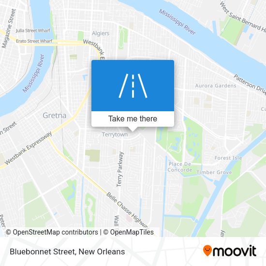 Bluebonnet Street map
