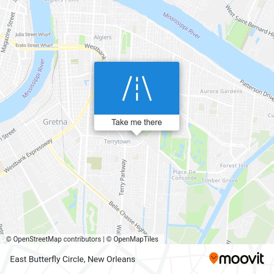 Mapa de East Butterfly Circle