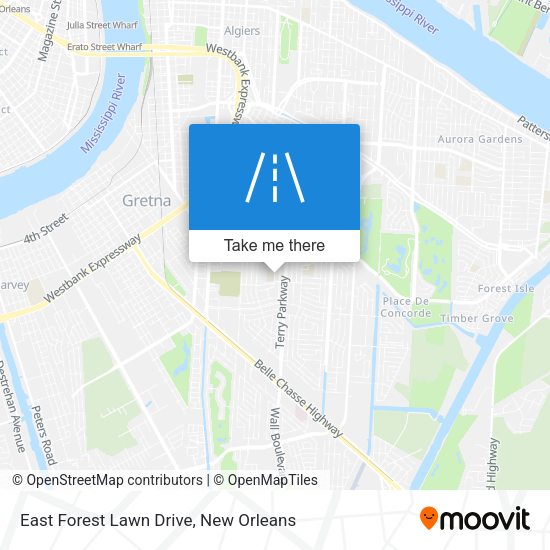 East Forest Lawn Drive map
