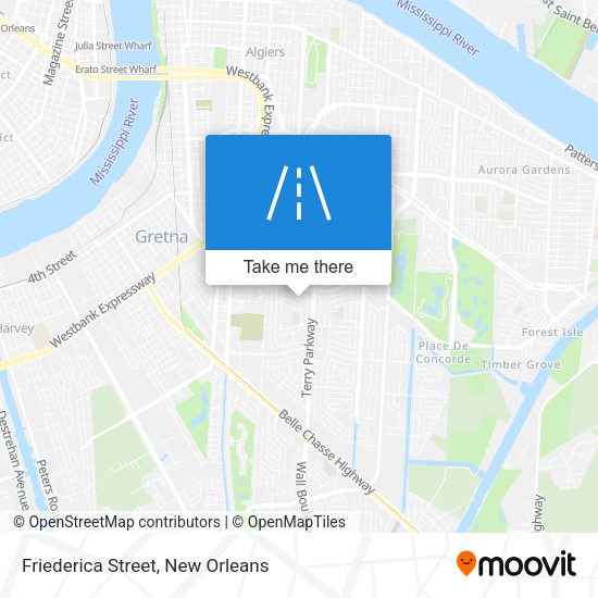 Friederica Street map