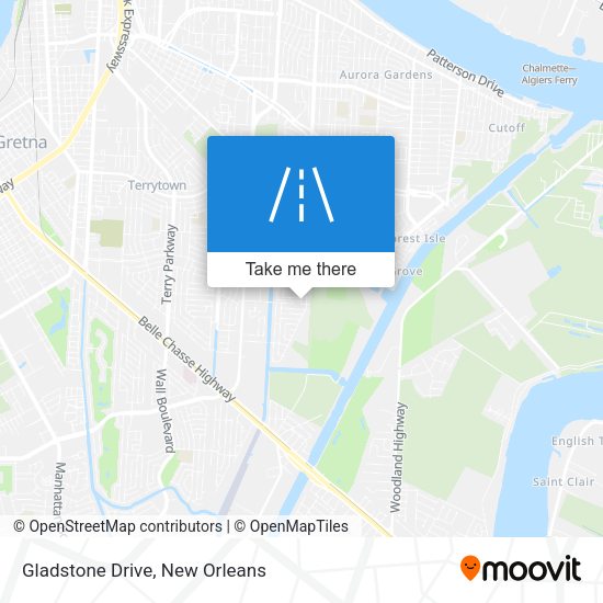 Gladstone Drive map