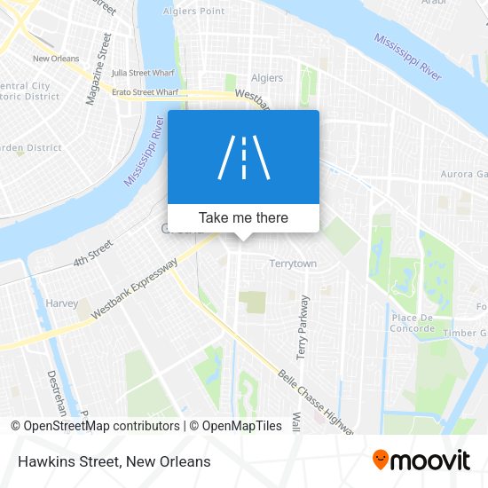 Mapa de Hawkins Street