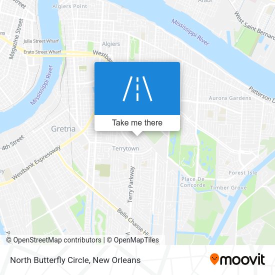 North Butterfly Circle map