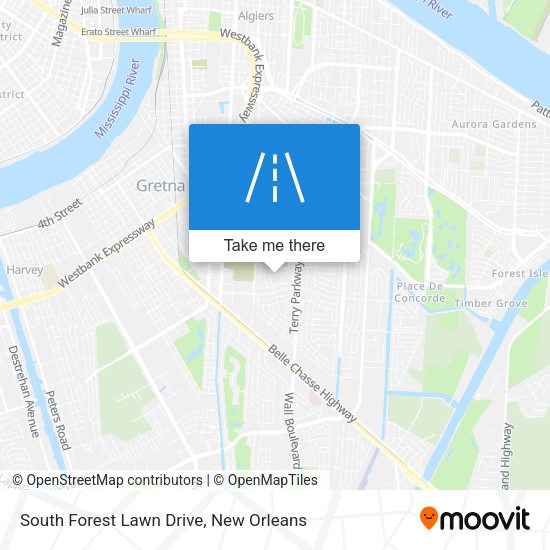 Mapa de South Forest Lawn Drive