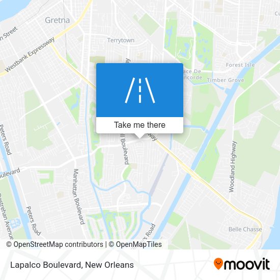Lapalco Boulevard map