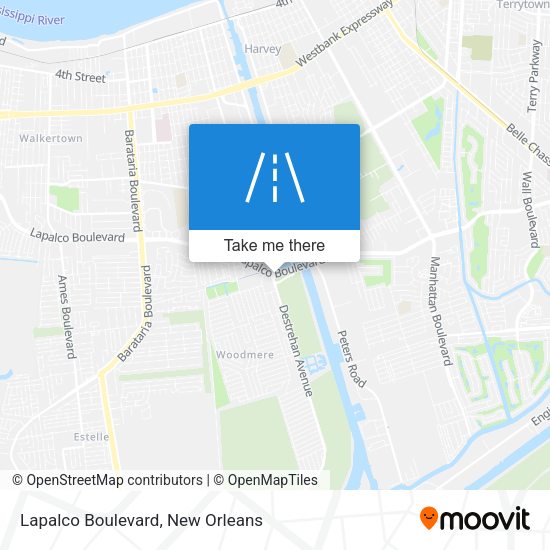 Lapalco Boulevard map