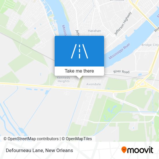 Defourneau Lane map