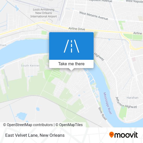 East Velvet Lane map