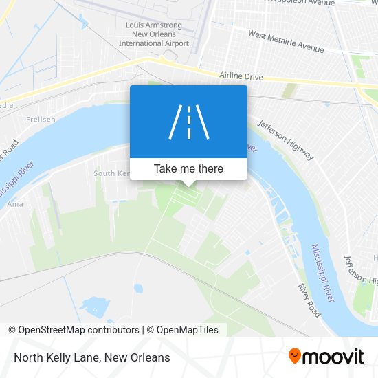 North Kelly Lane map