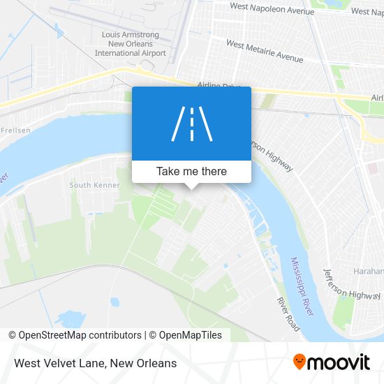 West Velvet Lane map