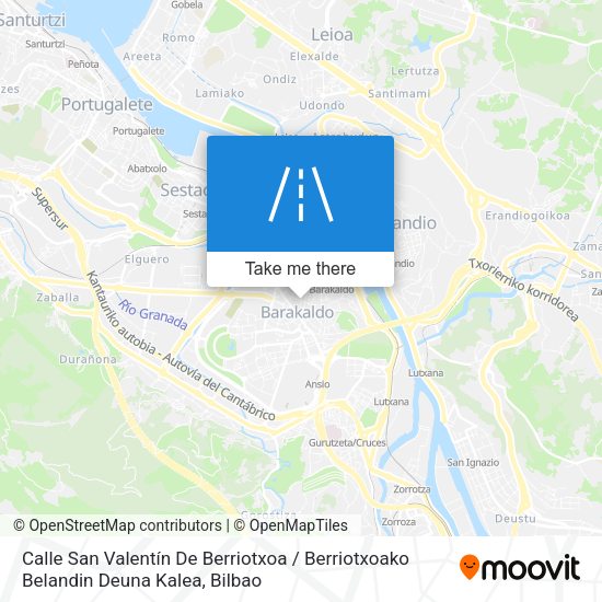 Calle San Valentín De Berriotxoa / Berriotxoako Belandin Deuna Kalea map