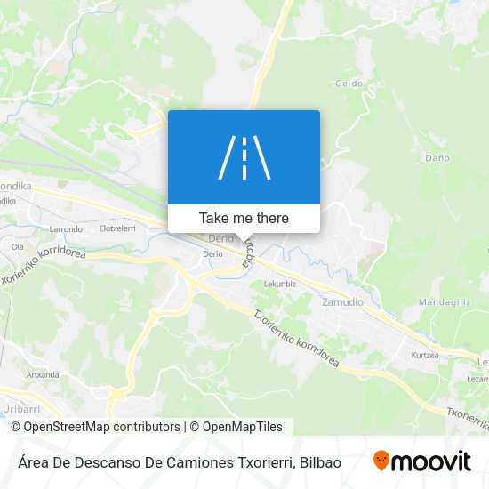 Área De Descanso De Camiones Txorierri map