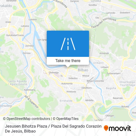 mapa Jesusen Bihotza Plaza / Plaza Del Sagrado Corazón De Jesús