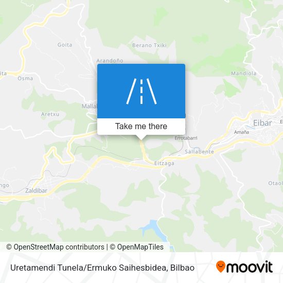 Uretamendi Tunela / Ermuko Saihesbidea map