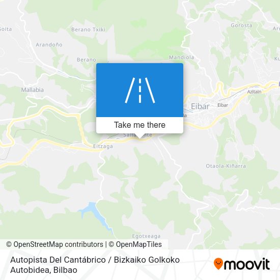Autopista Del Cantábrico / Bizkaiko Golkoko Autobidea map