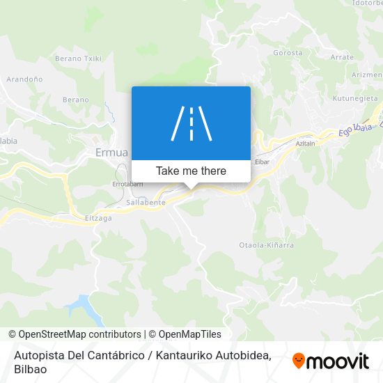 Autopista Del Cantábrico / Kantauriko Autobidea map
