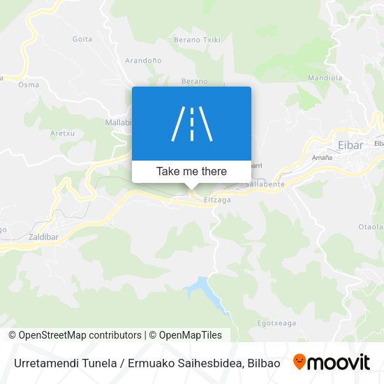 Urretamendi Tunela / Ermuako Saihesbidea map