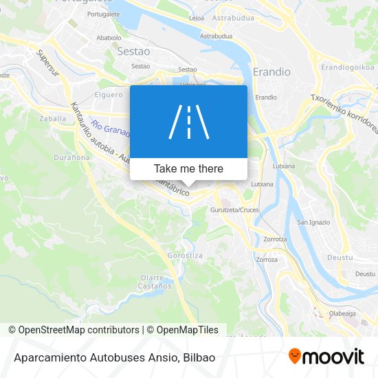 Aparcamiento Autobuses Ansio map