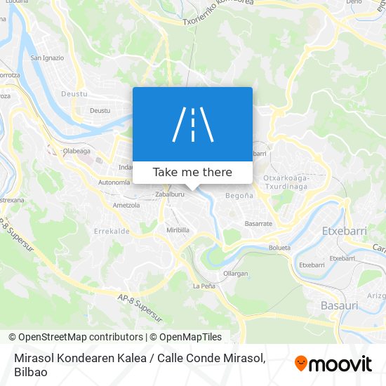 mapa Mirasol Kondearen Kalea / Calle Conde Mirasol