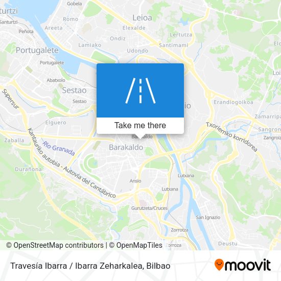 Travesía Ibarra / Ibarra Zeharkalea map