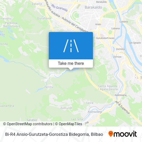 Bi-R4 Ansio-Gurutzeta-Gorostiza Bidegorria map