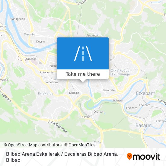 mapa Bilbao Arena Eskailerak / Escaleras Bilbao Arena