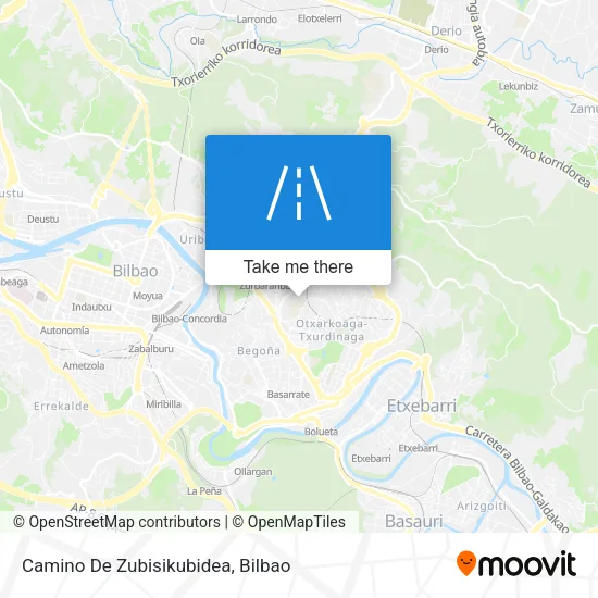 Camino De Zubisikubidea map
