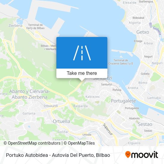 Portuko Autobidea - Autovía Del Puerto map