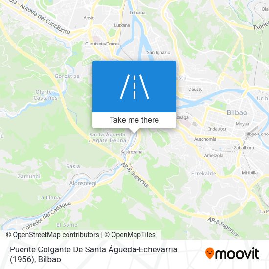 Puente Colgante De Santa Águeda-Echevarría (1956) map