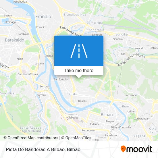 Pista De Banderas A Bilbao map