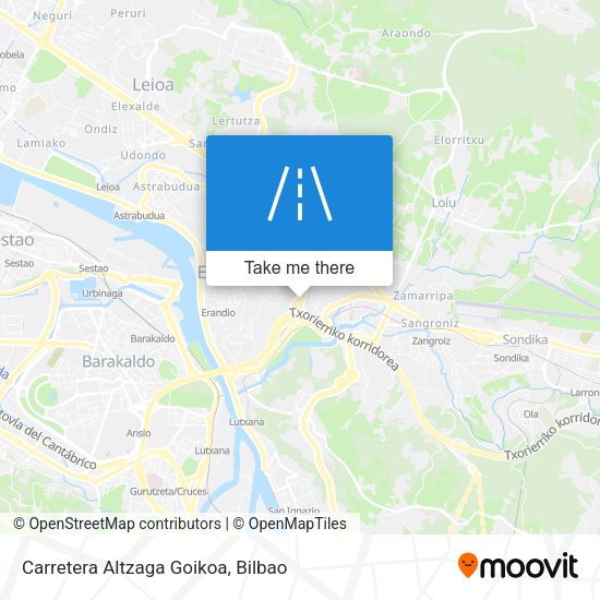 Carretera Altzaga Goikoa map