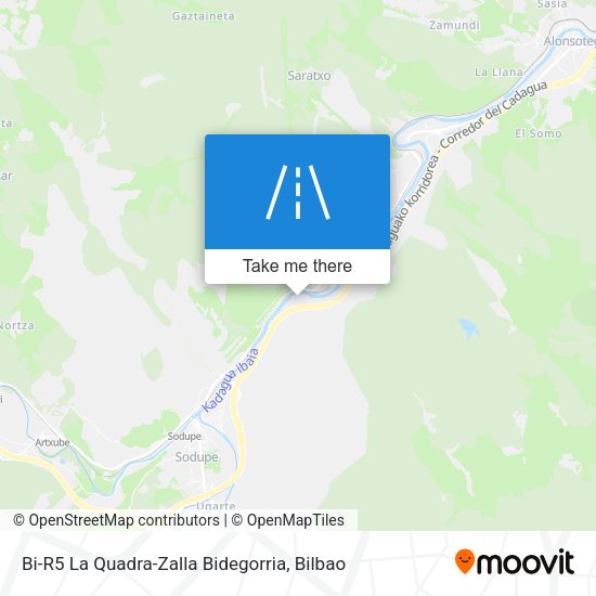 Bi-R5 La Quadra-Zalla Bidegorria map