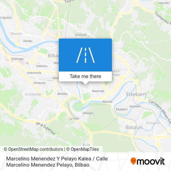 Marcelino Menendez Y Pelayo Kalea / Calle Marcelino Menendez Pelayo map