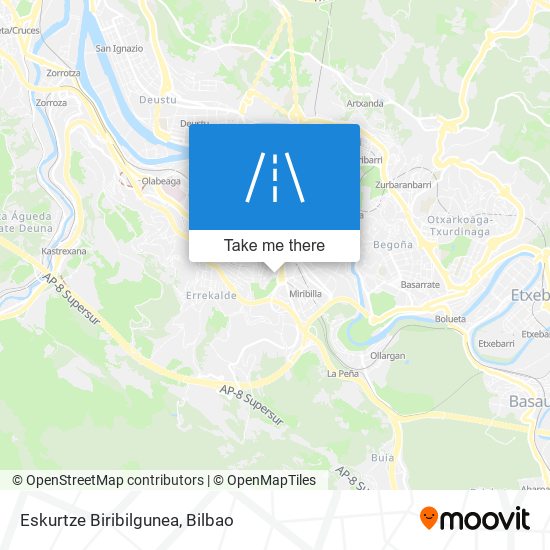 mapa Eskurtze Biribilgunea