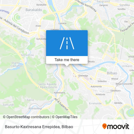 Basurto-Kaxtresana Errepidea map