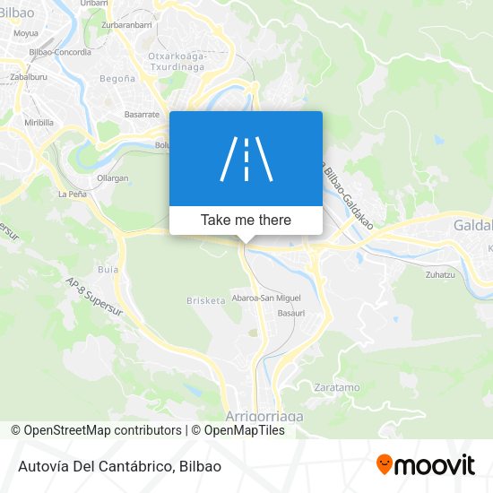 Autovía Del Cantábrico map